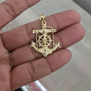 10kt Real Gold Anchor Pendant